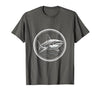 Mademark Lone Shark Dark Ocean Graphic Design T-Shirt - size chart