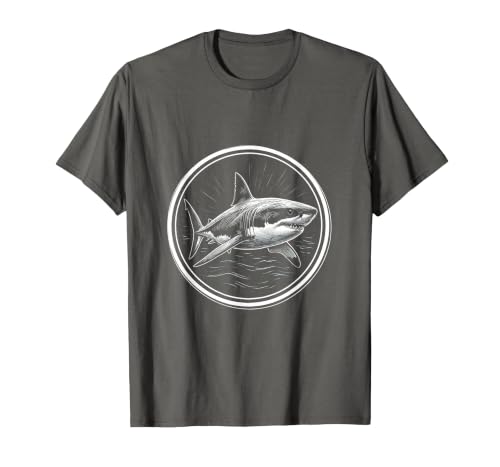 Mademark Lone Shark Dark Ocean Graphic Design T-Shirt - size chart