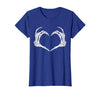 Halloween Tees for Women Men Kids Skeleton Hands Heart Halloween Rock Costume Men Women Kids T-Shirt - size chart