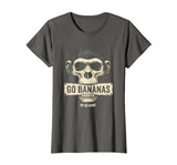 Mademark Go Bananas or Go Home Funny Monkey Design T-Shirt - Women - size chart