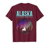 We Love Alaska - Apparel & Gifts Alaska Last Frontier Polar Bear Vintage Pride Souvenir T-Shirt - size chart