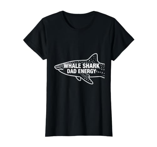 Mademark Whale Shark Dad Energy Ocean Lover Design T-Shirt - size chart