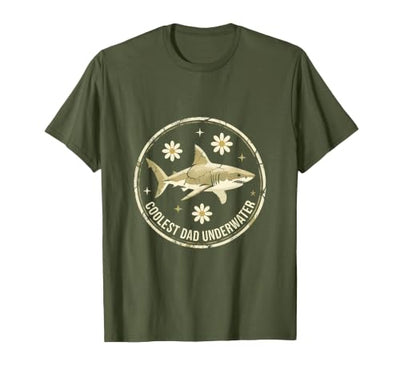 Coolest Dad Underwater Daddy Shark Design T-Shirt