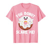Donut Halloween Shirt Halloween Donut Costume Kids Men Women Doughnut Scare Me T-Shirt - size chart