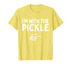 Funny Halloween Costume Holiday Party Gift I'm with The Pickle Funny Halloween Costume Matching Couples T-Shirt - size chart