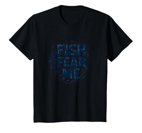 Mademark Fish Fear Me Funny Fishing for Men Angler Humor Quote T-Shirt - size chart