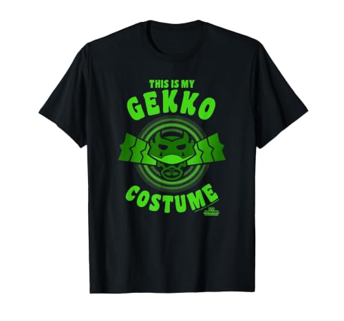 PJ Masks Halloween This is My Gekko Costume Logo T-Shirt - size chart