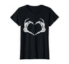 Halloween Tees for Women Men Kids Skeleton Hands Heart Halloween Rock Costume Men Women Kids T-Shirt - size chart