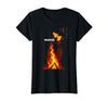 Dark Humor Collective Burning Smoking Witch Pyre, Halloween Dark Humor Gothic T-Shirt - size chart