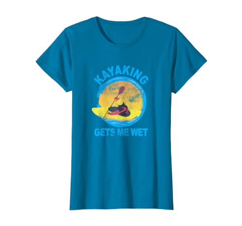 Groundhog Tees Kayaking Gets Me Wet Halloween Funny T-Shirt T-Shirt - size chart