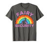 Halloween Fairy Security Father's Day Apparel Men Fairy Security Funny Dad Costume T-Shirt - size chart