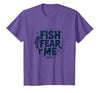Mademark Fish Fear Me Funny Fishing for Men Angler Humor Quote T-Shirt - size chart