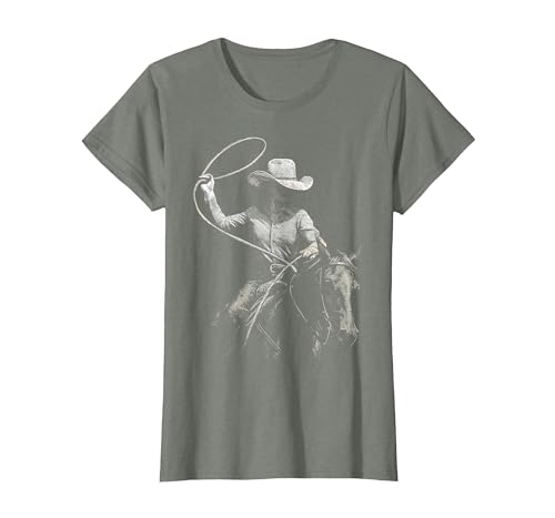 Cowgirl Western Rodeo Rodeo Cowgirl Western Horse T-Shirt - size chart
