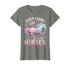 Funny Horse Lovers Just a Girl Who Loves Horses T-Shirt - size chart