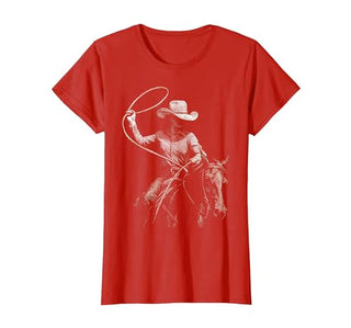 Cowgirl Western Rodeo Rodeo Cowgirl Western Horse T-Shirt - size chart