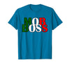 Italian Yeah B Mob Boss Italian Flag 1920s Costume Mafia Party T-Shirt - size chart