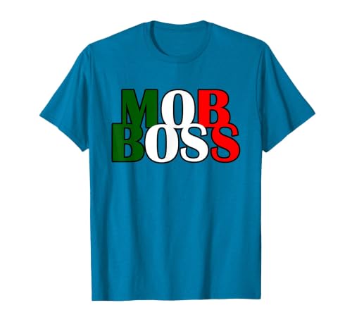 Italian Yeah B Mob Boss Italian Flag 1920s Costume Mafia Party T-Shirt - size chart