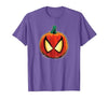 Marvel Spider-Man Halloween Spooky Pumpkin Jack-o'-Lantern T-Shirt - size chart