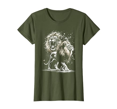 MyAnimal - Your Favourite Animal Wear Lion Majestic and Proud in Artistic Style T-Shirt - size chart