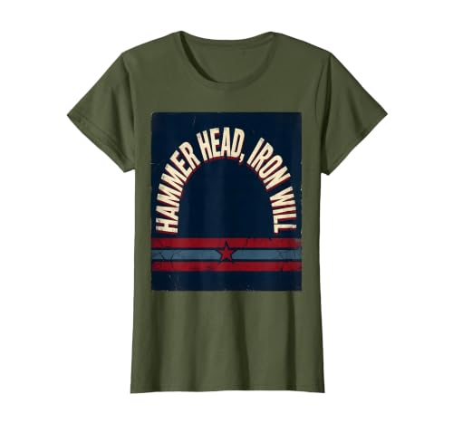 Mademark Hammerhead Shark Hammer Head Iron Will Design T-Shirt - size chart