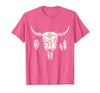 Buffalo Animals Gift Idea Bison Buffalo Skull Animal Design T-Shirt - size chart