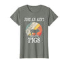 Pigs Lover Gift Co. Just an Aunt Who Loves Pigs T-Shirt - size chart