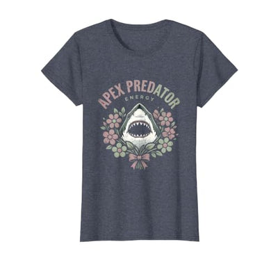 Womens Apex Predator Energy Shark Design T-Shirt