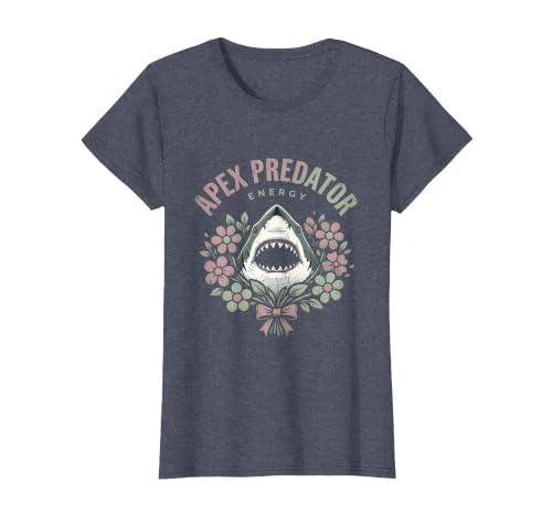 Mademark Womens Apex Predator Energy Shark Design T-Shirt - size chart