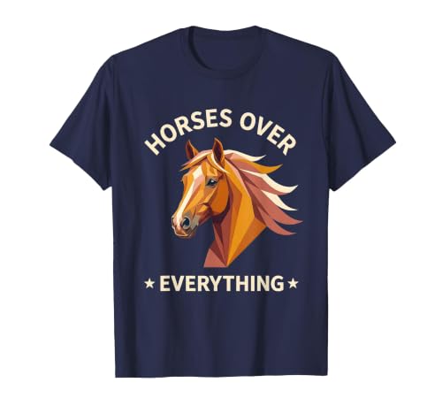 Mademark Horses Over Everything Women's Equestrian Design T-Shirt - Men - size chart