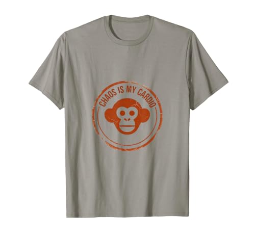 Mademark Chaos Is My Cardio Funny Monkey Design T-Shirt - Men - size chart