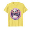 Mademark 1st Grade Pink Elephant Circus Ball Design T-Shirt - Men - size chart