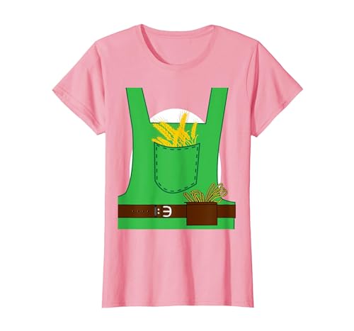 3L PIGS Last Minute Three Pigs Halloween Group Costume, Straw Pig T-Shirt - size chart