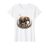 Mademark Elephant Mother and Calf Walking Together T-Shirt - Women - size chart