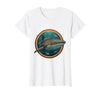 Mademark Whale Shark and Remora Fish Circle Illustration T-Shirt - size chart