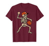 Funny Skeleton Baseball Tee Skeleton Baseball Halloween Costume Pitcher Sport Player T-Shirt - size chart