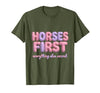 Mademark Horses First Everything Else Second Girls Design T-Shirt - Men - size chart