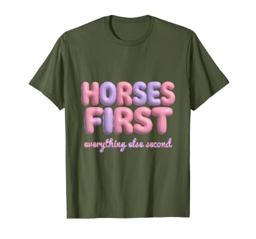 Mademark Horses First Everything Else Second Girls Design T-Shirt - Men - size chart
