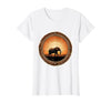 Mademark Elephant Silhouette Glowing Safari Sunset T-Shirt - Women - size chart
