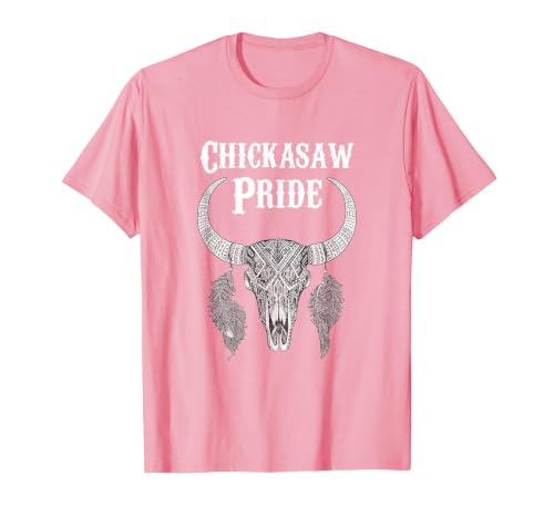 Chickasaw Pride Native American Nice Gifts Chickasaw Pride Tribe Native American Indian Buffalo T-Shirt - size chart