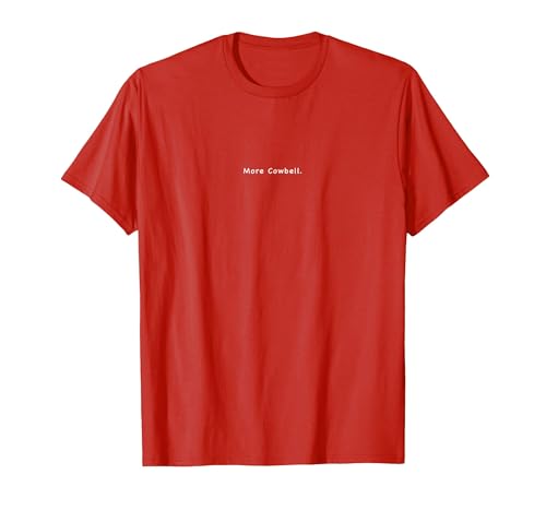 Charming Rebels Co. More Cowbell T-Shirt - size chart