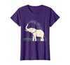 Mademark Elephant Spraying Water Raised Trunk Illustration T-Shirt - Women - size chart