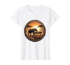 Mademark Elephant Herd Crossing Dusty Savanna Plain T-Shirt - Women - size chart