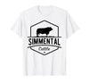 Funny Farmer Gift for Simmental Cattle Cow Farmer - Simmental Cattle T-Shirt - size chart