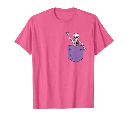 Halloween Shirts Skeleton Costume Men Women Kids Skeleton Pocket Halloween Costume Funny Skull Character T-Shirt - size chart