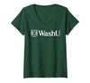 Women's WashU Women's Icon Logo | Washington University in St. Louis V-Neck T-Shirt - size chart