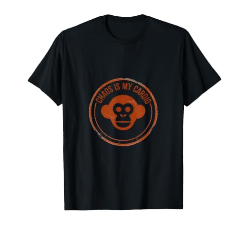 Mademark Chaos Is My Cardio Funny Monkey Design T-Shirt - Men - size chart