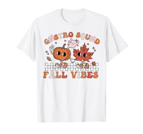Gastro Squad Halloween Fall Endoscopy Nurse Gastro Squad Halloween Fall Vibes Gastro Crew Endoscopy T-Shirt - size chart