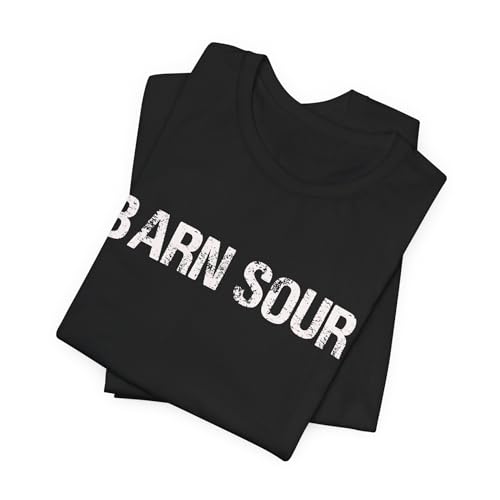 BARN SOUR Brand Horse Broke People Green Unisex Tee for Equestrians Horse Lovers Premium Cotton Made in USA - size chart