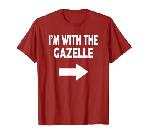 ShirtZilla I'm with The Gazelle Halloween Gazelle T-Shirt - size chart