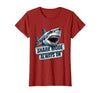 Mademark Shark Mode Always On Bold Women's Graphic Design T-Shirt - size chart